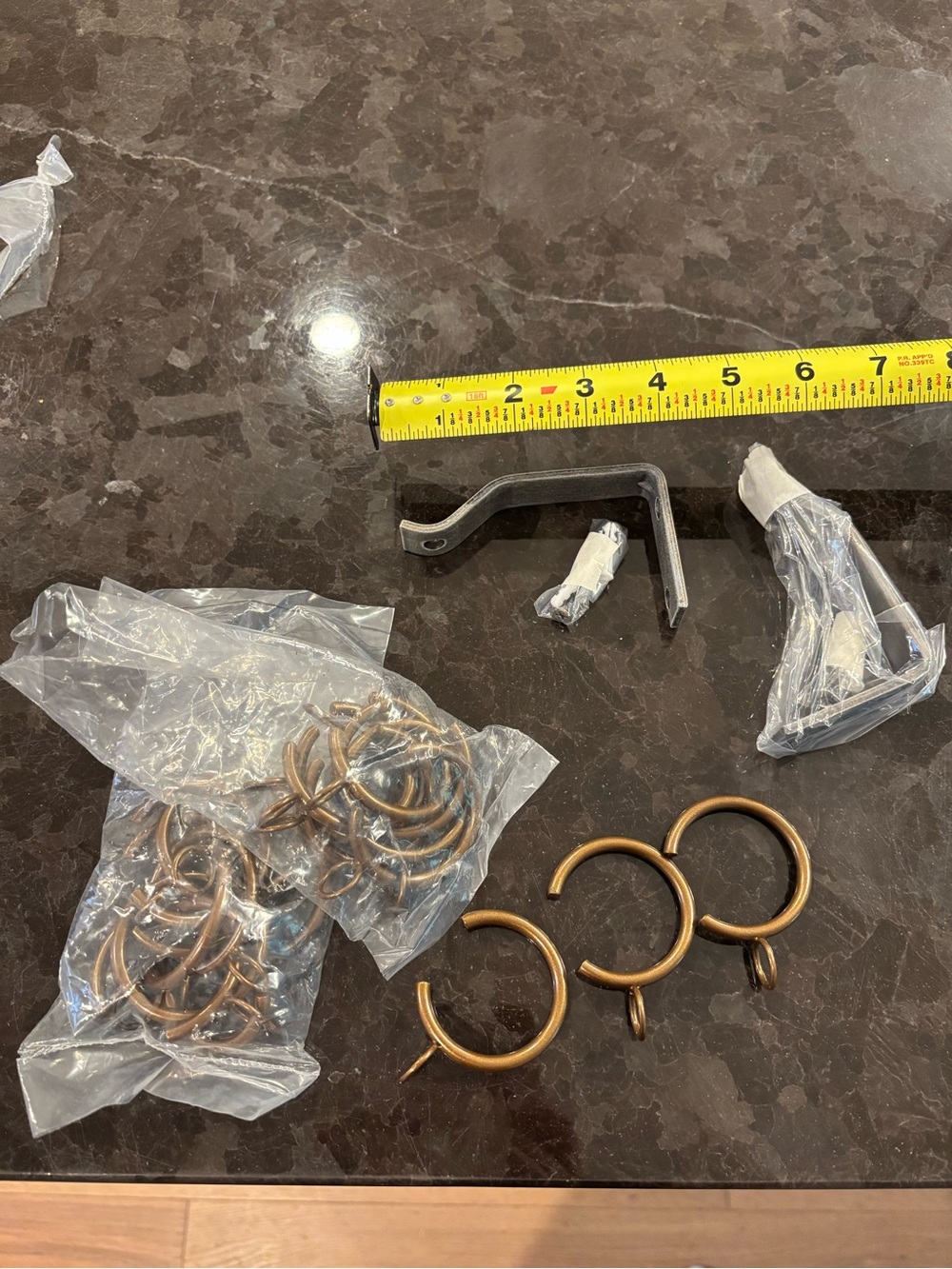 Curtain Rod Bypass Bracket and C Rings